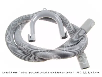 hadice vypouštěcí 2,5 m koncovka rovná - rovná